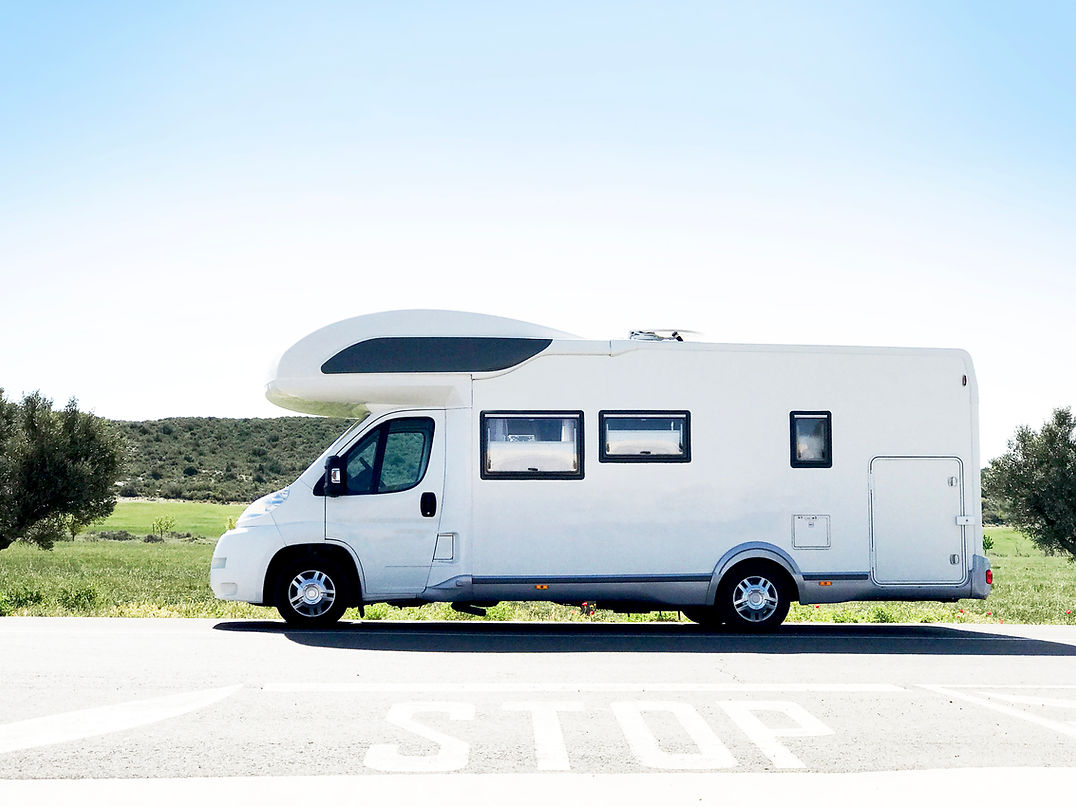 A Camper Van in a natural area