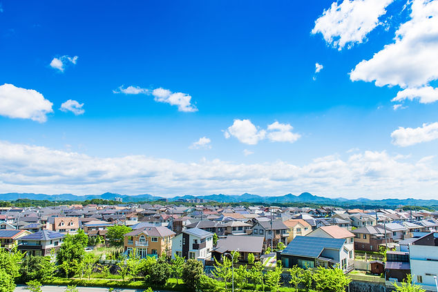 住宅街 青空