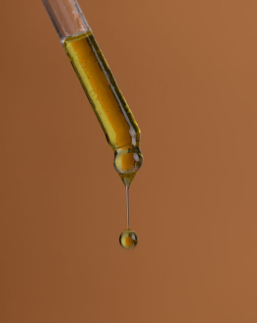 Goutte d'huile en gros plan