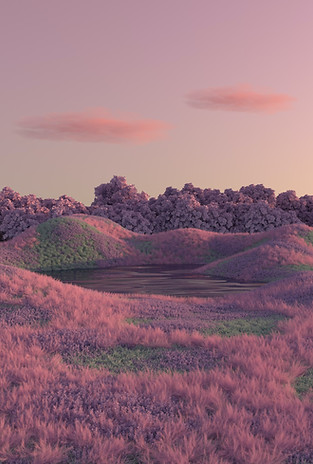 Pink Pastel Landscape