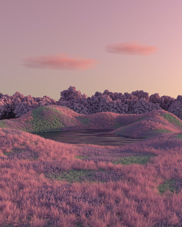 Pink Pastel Landscape