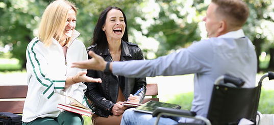 Friends Enjoying in Park