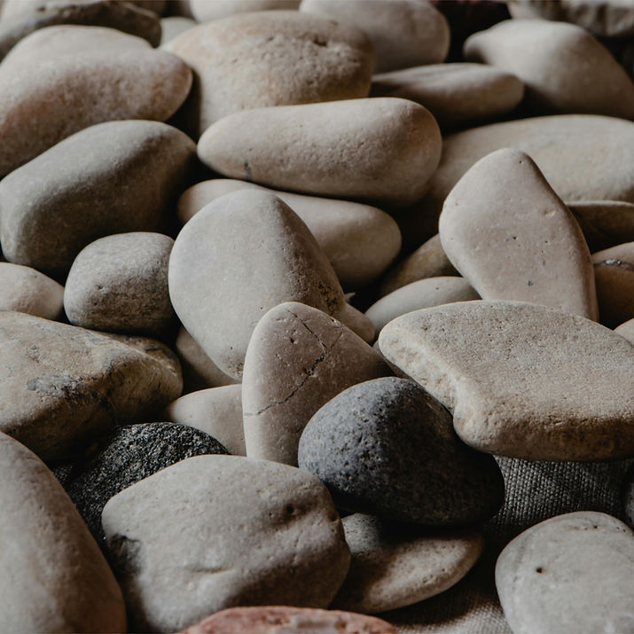 Smooth river stones