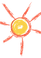 Handgetekende zon illustratie