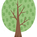 Ilustración de árbol minimalista