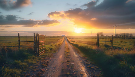 Sunset Over Path
