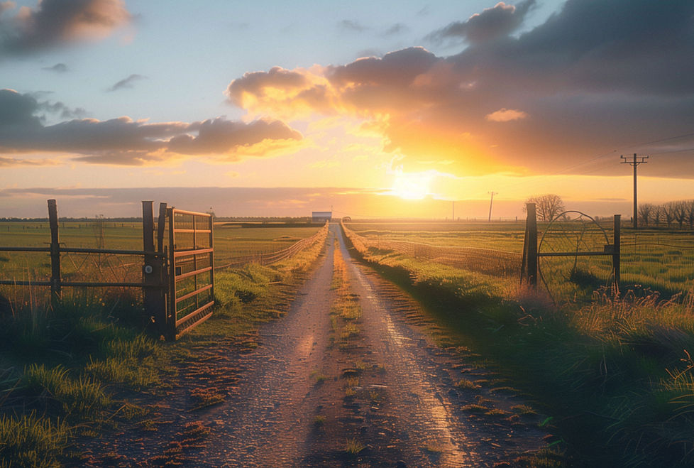 Sunset Over Path