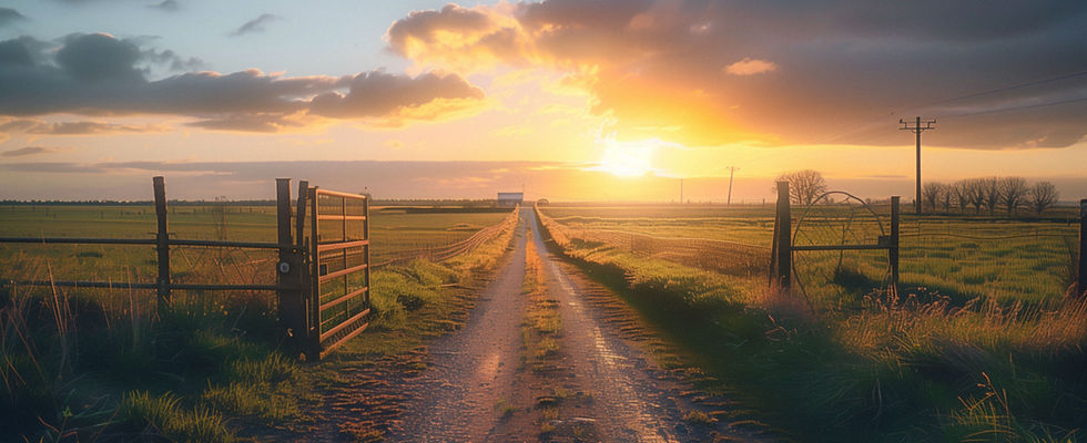 Sunset Over Path