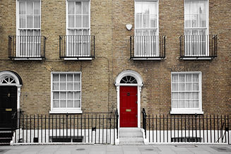 Brick terraced houses in London, England