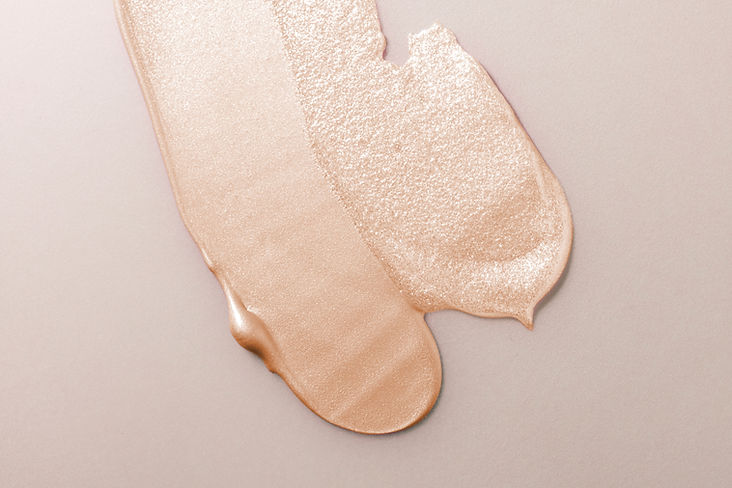 Schimmernder Make-up-Swatch