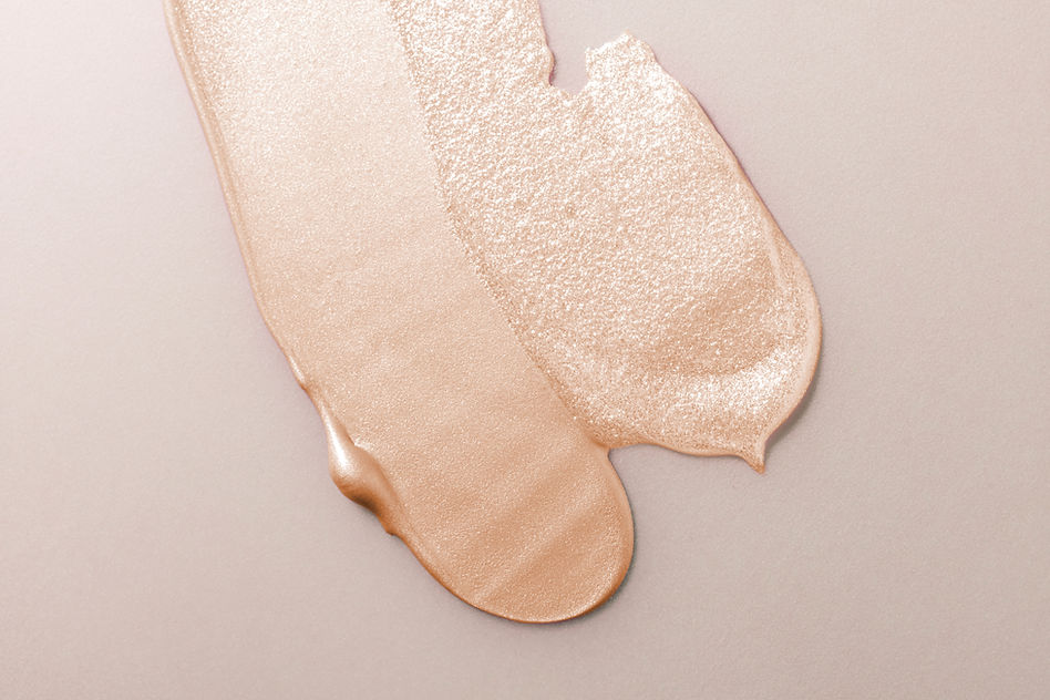 Schimmernder Make-up-Swatch