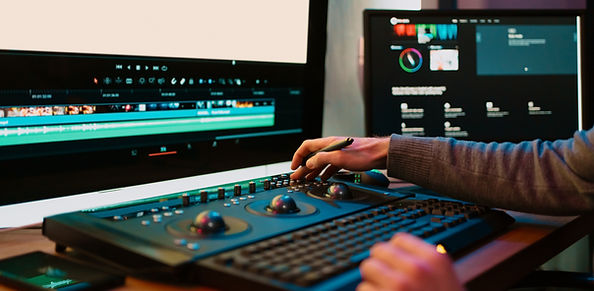 ai generated photo of someone editing video