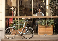 Working in Cafe
