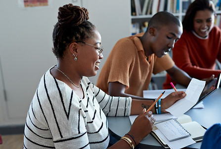 Classmates in Library