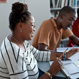 JIBC Student in Library