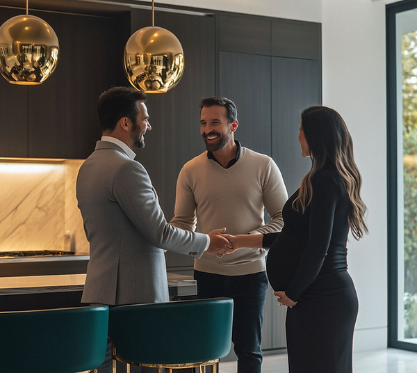 Meeting In Modern Kitchen