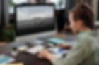 Female web designer at work