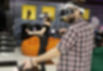 Couple in VR Arcade