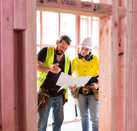 Workers in Building Site