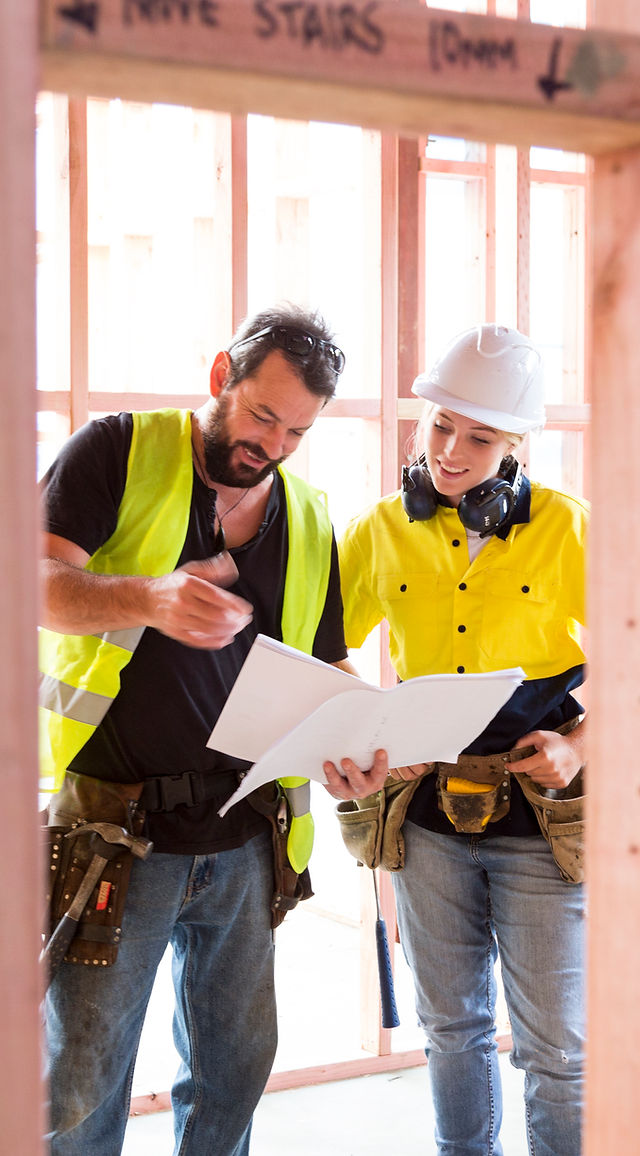Workers in Building Site