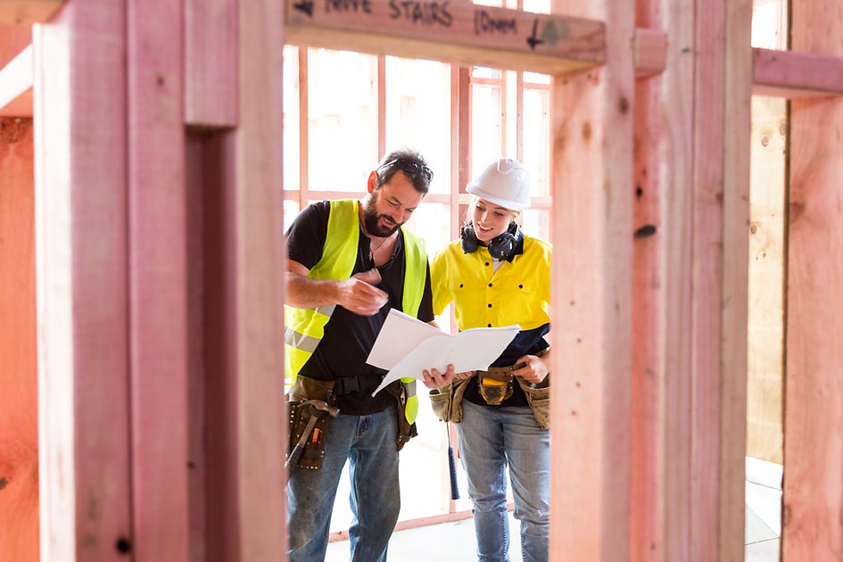 Workers in Building Site