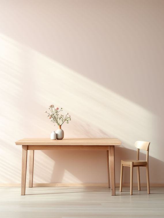 Minimalistische tafelopstelling