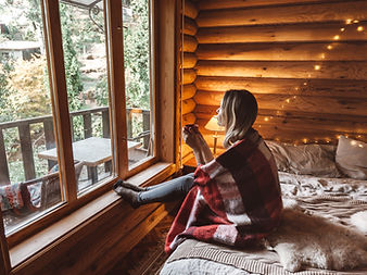 Cabine d'hiver confortable