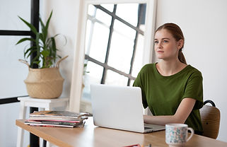 Girl in Modern Workspace