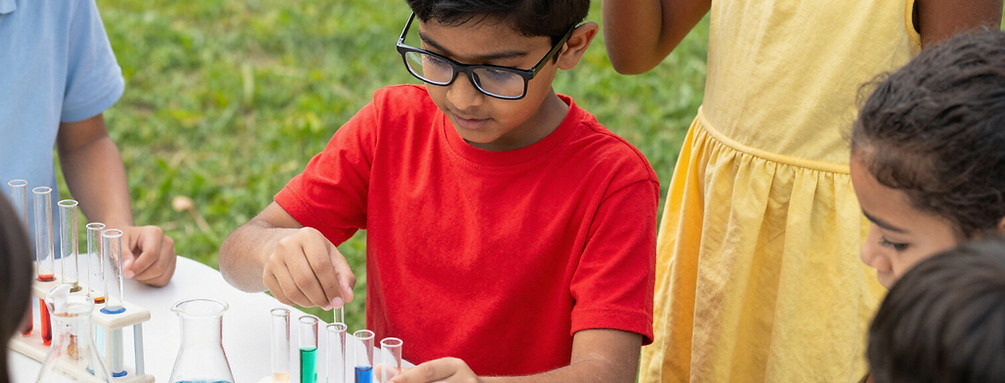 Children Conducting Experiment