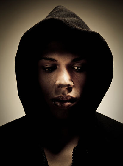 Man in Hooded Sweatshirt