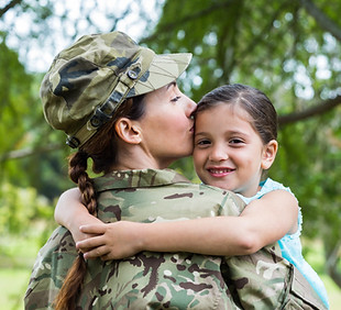 Military Reunion Hug