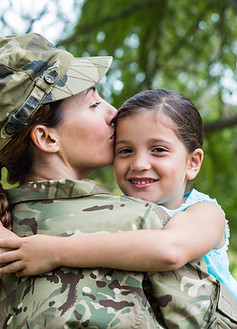 Military Reunion Hug