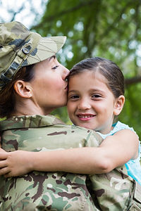 Military Reunion Hug