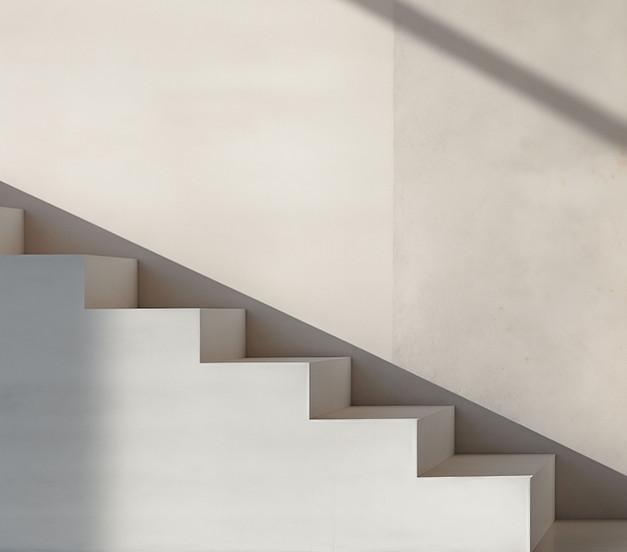 Scène d'escalier minimaliste