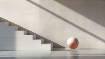 Escena minimalista de escaleras