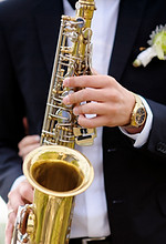 Man playing saxophone
