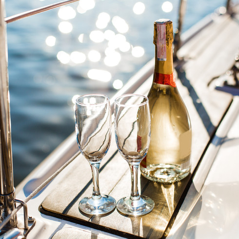 Champaign Bottle and Glasses