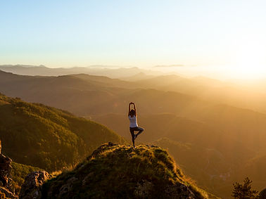 Yoga On Mountain