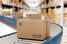 コンベヤベルト上のボックス