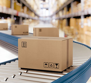 Caixas na Correia Transportadora