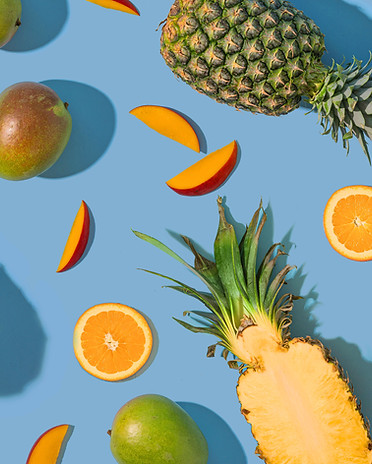 Fruits On Blue