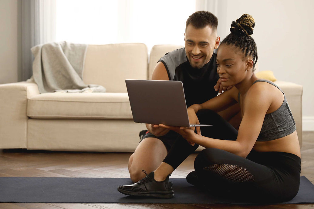 Fitness-Laptop-Übung