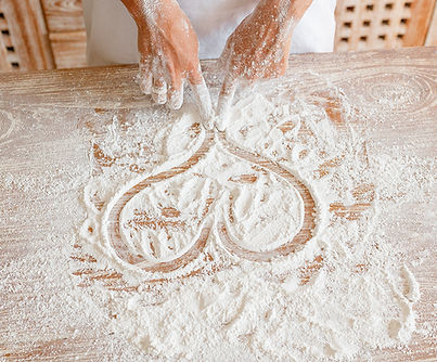 Flour Heart Design