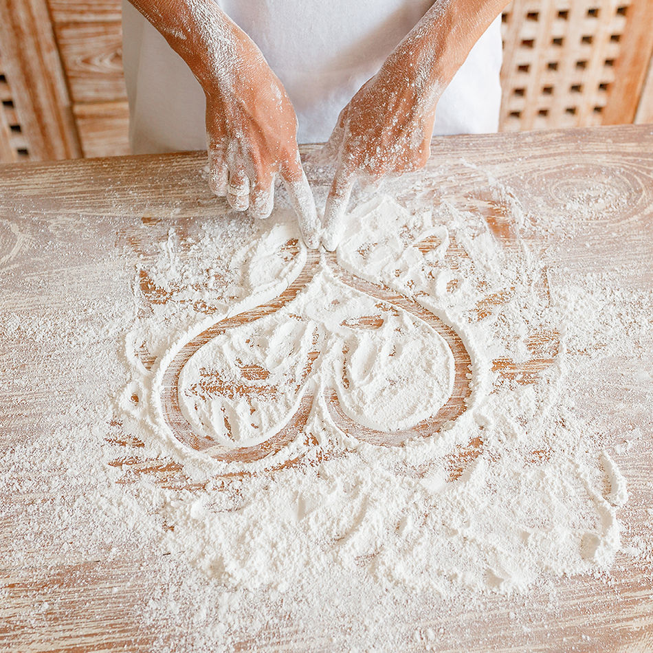 Flour Heart Design