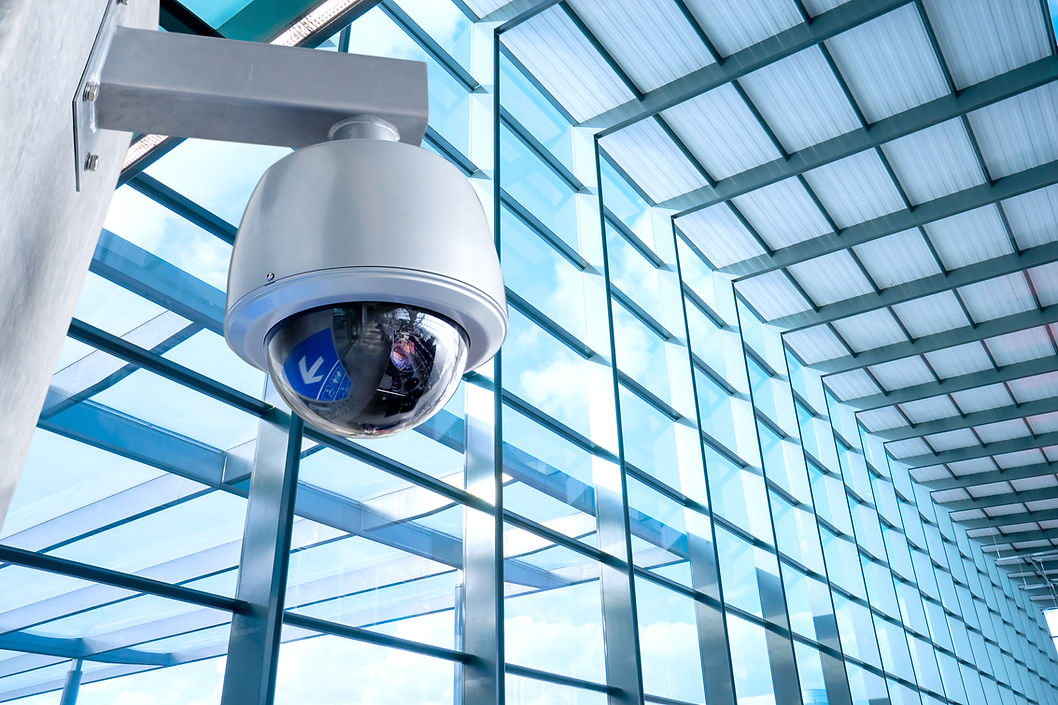 CCTV camera for office building at night