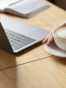 Website designer working on a client project