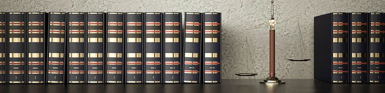 a shelf of law books for legal translation