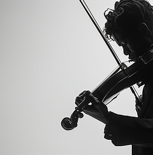 Violinist Silhouette