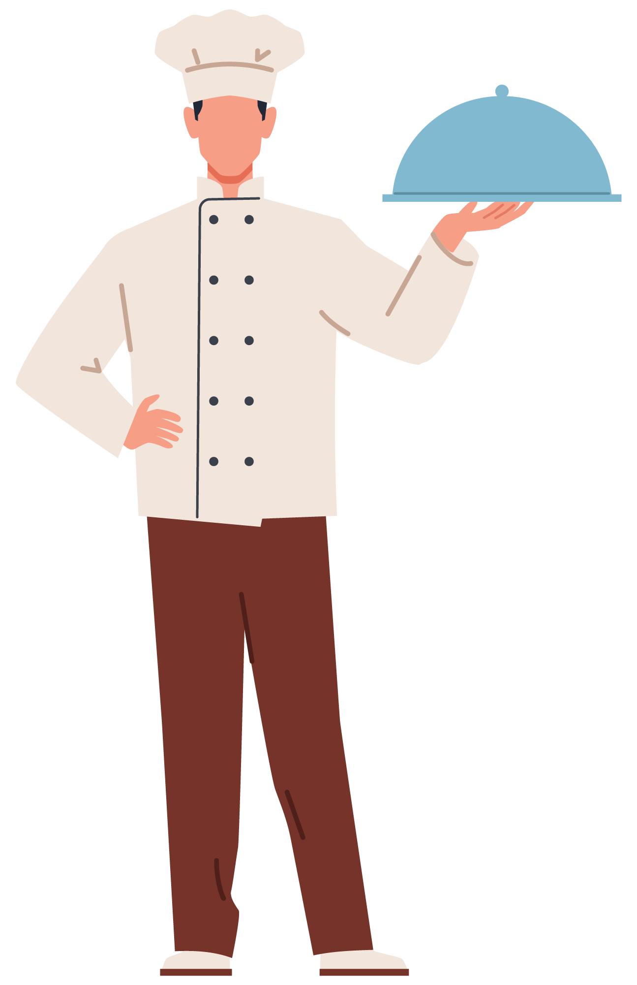 Chef Holding Serving Tray