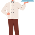 Chef Holding Serving Tray